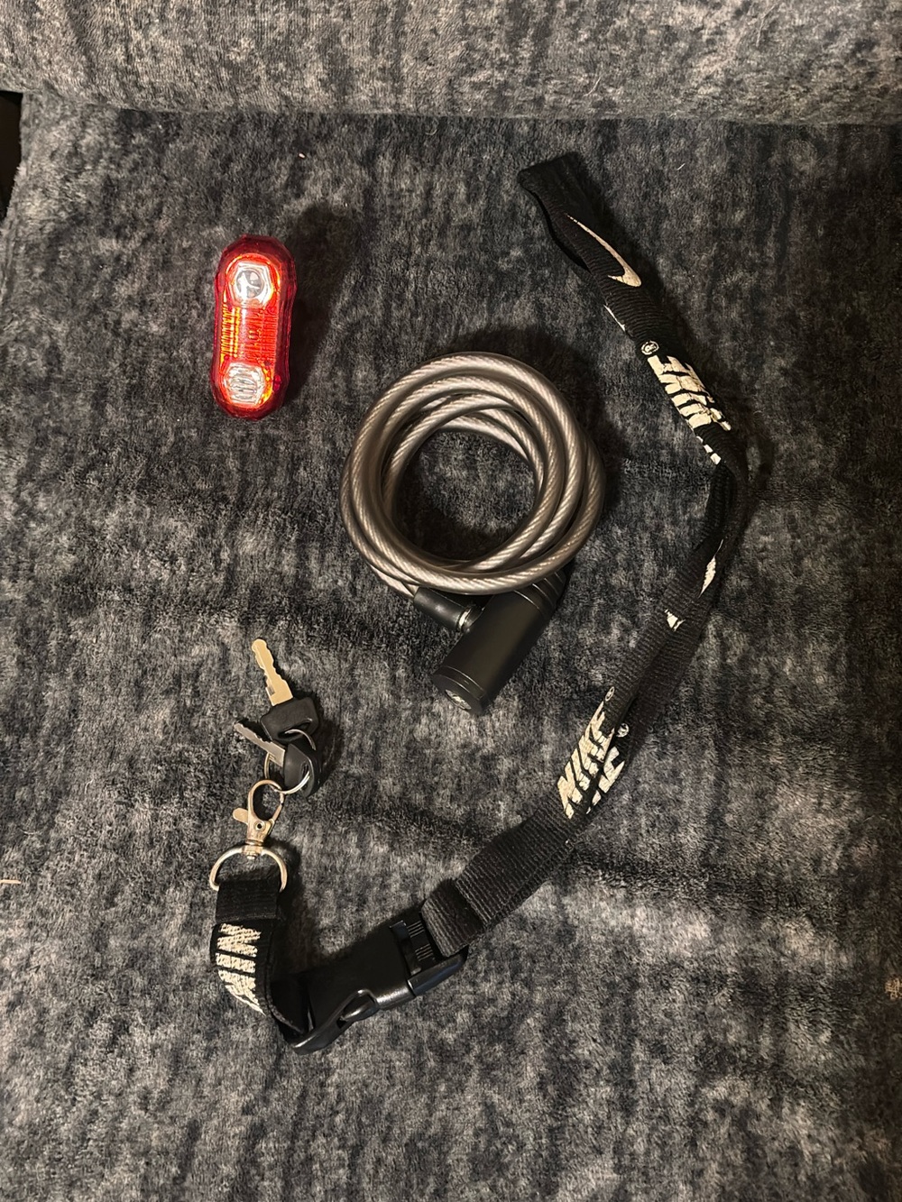 Nike Black and White Branded Lanyard with Key Ring